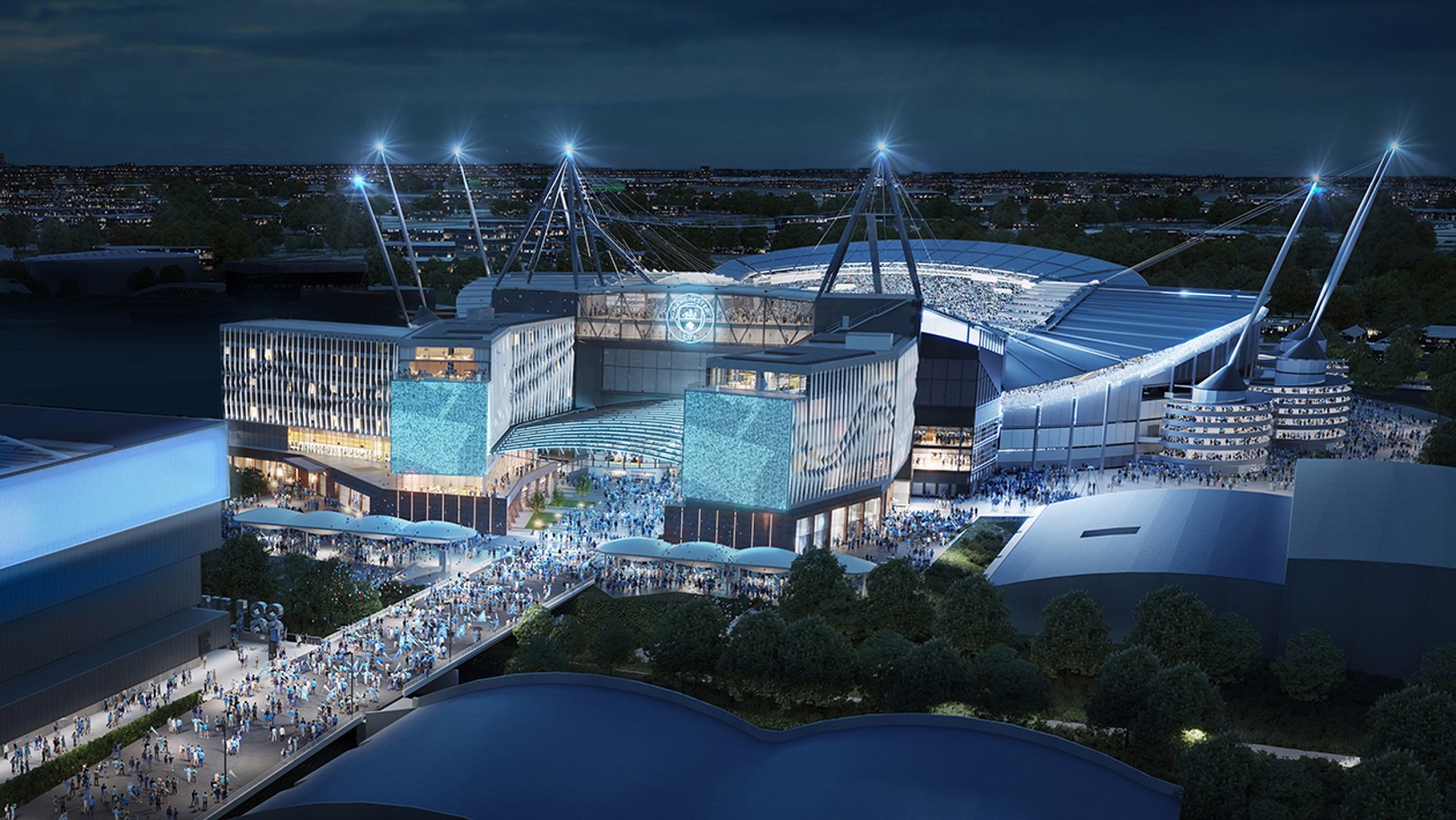 Manchester City's planning application for an entertainment destination at the Etihad Stadium receives approval